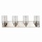 Jonathan Y Irving 27.75" 4-Light Seeded Glass/Iron Modern Contemporary LED Vanity Light, Nickel JYL7558A - alternate 4