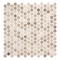 Andova Tiles Pixie Nia Beige 3/4-in. Penny Round Fabric Look Matte Glass Wall & Floor Mosaic Tile ANDPIX225 - alternate 2