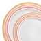 Smarty Had A Party White w/Red and Gold Chord Rim Plastic Dinnerware Set (120 Dinner Plates + 120 Salad Plates), 240PK 620BGVP-CASE - alternate 4