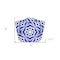 Homeroots 4" X 4" Blue And White Gerbera Peel And Stick Removable Tiles 400070 - alternate 2