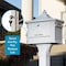 Architectural Mailboxes Hamilton Premium Post-Mount Security Mailbox, White HM200WAM - alternate 3