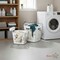Basicwise Set of 2 Plastic Laundry Baskets with Handles Large & Small Ventilated Hampers for Clothes, White QI003857WT.2 - alternate 2