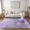 Homeroots 3' X 5' Purple and Ivory Abstract Washable Non Skid Indoor Outdoor Area Rug 559706 - alternate 2