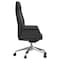 Leisuremod Summit High-Back Office Chair in Faux Leather & Aluminum Frame with Swivel & Tilt, Black SOT21BLL - alternate 2
