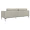 Homeroots 87" Beige Sofa With Black Legs 480932 - alternate 2