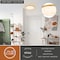 Vaxcel Aurelia 16-in Brushed Gold Contemporary Round LED Flush Mount Ceiling Light Alabaster Shade C0357 - alternate 2
