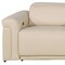Homeroots 126" Beige Top Grain Leather Reclining Metal USB Sofa 720364 - alternate 2