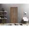 Sartodoors Slab Barn Door Panel, Planum 0017 Walnut and Aluminum Strips, Sturdy Finished Flush Modern Doors, P PLANUM0017S-WLN-24 - alternate 3