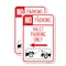 Signmission No Parking Valet Parking Only With Left Arrow With C, 12'' X 18'', Heavy Gauge Aluminum, 2PK A-1218-2PACK-23645 - alternate 1