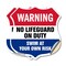 Signmission Pool Warning Shield Sign No Lifeguard On, 4 inch X 4 inch, Vinyl Decal, 2PK SHI-D-2PACK-4-432 - alternate 1