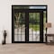 Vdomdoors Front Exterior Prehung Metal-Plastic Double Doors Clear Glass / MANUX 8355 Matte Black / Office Com MANUX8355DEXD-BLK-W72+16xH80+16-RH-I - alternate 2