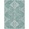 Homeroots 5' X 8' Aqua Teal Blue And Ivory Medallion Washable Indoor Outdoor Area Rug 589027 - alternate 3