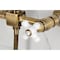 Kingston Brass Two-Handle Wall Mount Bridge Kitchen Faucet with Brass Sprayer, Antique Brass KS2443PXBS - alternate 2