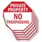 Signmission Private Property No Trespassing, 4 inch X 4 inch, Vinyl Decal, 5PK OC-D-5PACK-4-160 - alternate 1