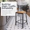 Flash Furniture HERCULES Black Ladder Back Metal Restaurant Counter Stool - Natural Wood Seat XU-DG697BLAD-24-NATW-GG - alternate 3