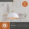 Vaxcel Devon 1L LED Compatible Glossy White and Gold Satin Brass Mid-Century Modern Pendant Light P0411 - alternate 3