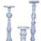 Homeroots Set of Three Gray Distressed Wood Tabletop Pillar Candle Holders, 3PK 636189 - alternate 3