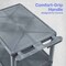 Luxor Utility Cart with Lipped Plastic Shelves, Polyethylene, 400 lb Load Capacity, 2 Shelves, 32 in L HE38-G - alternate 4