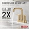 Delta Nicoli Two Handle Centerset Bathroom Faucet, 6.56 in, Champagne Bronze 25849LF-CZ - alternate 3