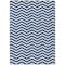 Homeroots 8' X 10' Navy Blue And Ivory Chevron Washable Indoor Outdoor Area Rug 595328 - alternate 4
