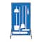 5S Supplies Housekeeping Shadow Board Broom Station V2, Blue / White Shadows, Kit, No Text HSB-V2-BLUE/WHITE-KIT-NO TEXT - alternate 1