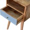 Homeroots 22" Brown And Blue Solid Wood One Drawer Nightstand 651612 - alternate 4