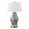 Jonathan Y Ellis 29.5" Traditional Chinoiserie Ceramic LED Table Lamp, Gray/White JYL3008B - alternate 2
