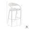 Armen Living Ramona 30in Bar Stool with Matte Black Iron and Light Gray Leather LCRABABLKPGRY30 - alternate 3
