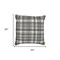 Homeroots 20" White and Black Check Cotton Blend Throw Pillow With Embroidery 549438 - alternate 2