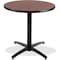 Kfi Round KFI 36in Dark Mahogany Breakroom Table with Arched X Base, 29 W, 36 L, 29 H, Laminate T36RD-B2125-MH - alternate 1