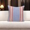 Homeroots 16" Blue and Red Striped Cotton Throw Pillow 529178 - alternate 1