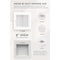 Sierra Grates 8 in. H X 8 in. W 2-Way 45 Degree Louvered, Steel, White Sidewall / Ceiling Register TWC808-WHT - alternate 2