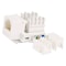 Monoprice Datacom Jack, RJ11/RJ12, 90, White 7296 - alternate 2