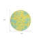 Homeroots 8' Yellow And Aqua Round Floral Washable Indoor Outdoor Area Rug 600056 - alternate 2