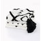 Homeroots 50" X 60" Black and White Woven Cotton Geometric Throw Blanket with Tassels 516484 - alternate 2