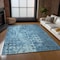 Homeroots 8' X 10' Blue Ikat Washable Indoor Outdoor Area Rug 576974 - alternate 3