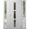 Vdomdoors Front Exterior Prehung Metal-Plastic Door Frosted Glass / MANUX 8112 White Silk / Office Commercial MANUX8112EXD-WS-W14+32+14-H80-LH-I - alternate 1