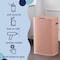 Happimess Tammi Kitchen 14.5-Gallon Slim Metal Push Button Trash Can, Flamingo Pink HPM1017G - alternate 2