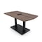 Skutchi Designs Arc Rectangle Meeting Room Table, 36 in W, 72 in L, Brown HAR-AREC-36X72-DOU.BK-H3041-EBLK - alternate 1