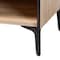 Baxton Studio Malcolm Mid-Century Modern Oak Brown Wood Shoe Cabinet with Flipper Doors 252-14024-ZORO - alternate 3