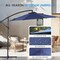 Simple Deluxe 9.8ft Offset Umbrella Cantilever Patio Hanging Umbrella Outdoor Market Umbrella with Crank and Cros 3A88LGBRLAOFFSET10BLUV2 - alternate 2