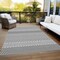 Homeroots 8' X 10' White And Black Chevron Washable Indoor Outdoor Area Rug 612301 - alternate 4