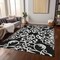 Homeroots 5' X 8' Black And Ivory Damask Washable Indoor Outdoor Area Rug 614408 - alternate 4