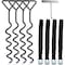 Campior Heavy Duty Galvanized Steel Trampoline Anchors, Wind Stakes, Easy Install with T-Hook RMTRHK1 - alternate 1