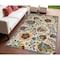 Homeroots 4' X 6' Ivory Red Green Blue And Yellow Floral Indoor Outdoor Area Rug 546658 - alternate 3