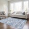 Homeroots 5' X 8' Denim Blue And Sky Blue Southwestern Washable Indoor Outdoor Area Rug 588697 - alternate 2