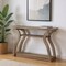 Homeroots 47" Taupe Floor Shelf Console Table With Storage 332814 - alternate 4