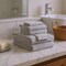 Homeroots Set of Six Light Gray Cotton Quick Dry Terry Cloth Towels, 6PK 700349 - alternate 2