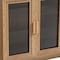 Homeroots 31" Natural And Clear Glass Door Accent Cabinet With Three Shelves 564864 - alternate 2