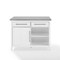 Crosley Silvia Stainless Steel Top Kitchen Island KF30080SS-WH - alternate 2